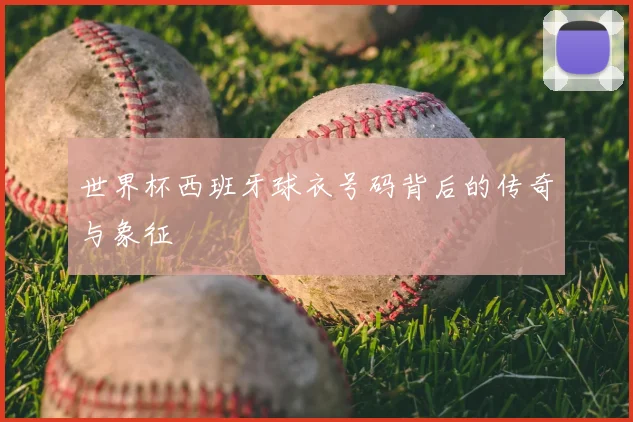 世界杯西班牙球衣号码背后的传奇与象征